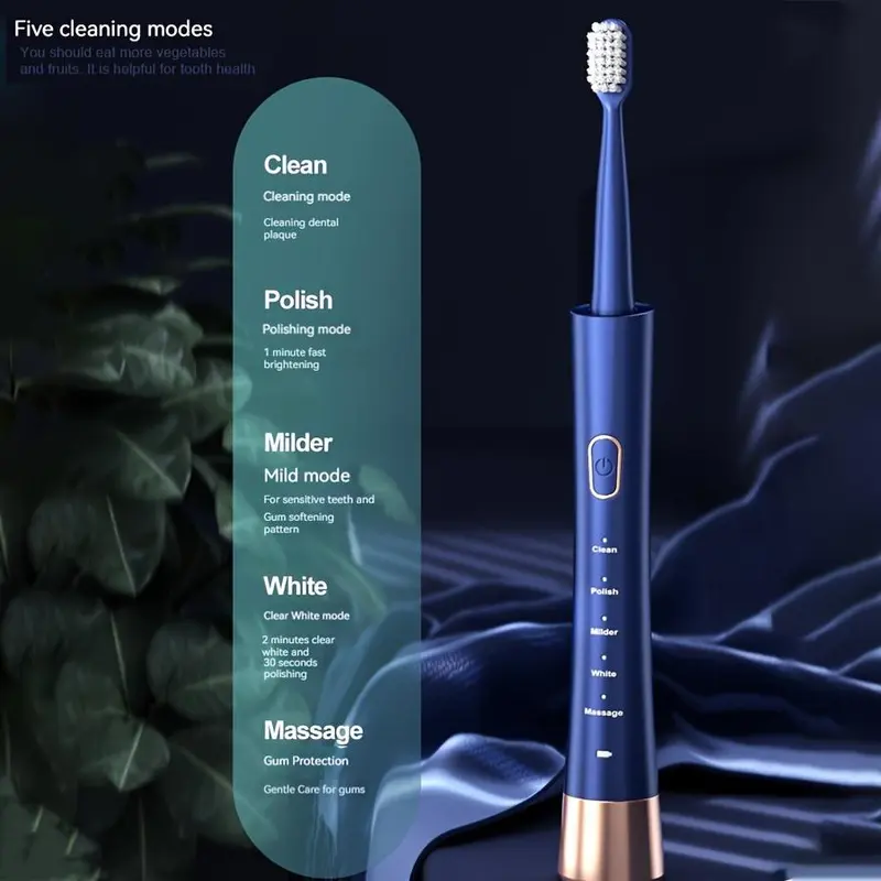 Electric Toothbrush Set, 1 Count USB Rechargeable Sonic Toothbrush & 4 Brush Heads, Oral Care Toothbrush for Adults 3