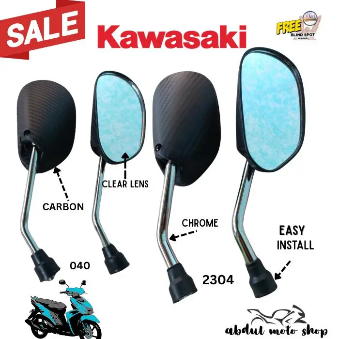 Kawasaki Rouser NS160 | MOTORCYCLE SIDE MIRROR CHROME CARBON MED