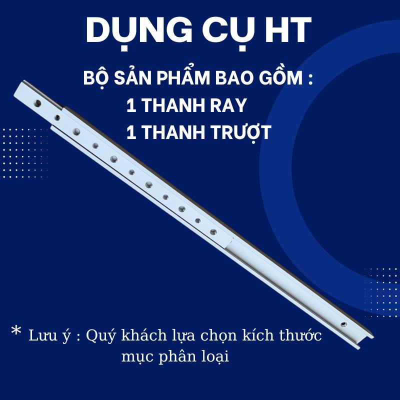 Thanh ray trượt bàn cưa bao gồm thanh ray và thanh trượt 20cm