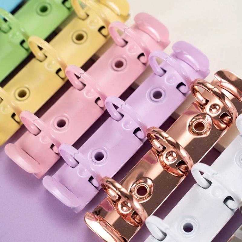 Colorful Detachable Metal Spiral Rings Binder Clip DIY Diary A8 Paper Binder Clips Album High Quality Loose Leaf Ring File Folder 5