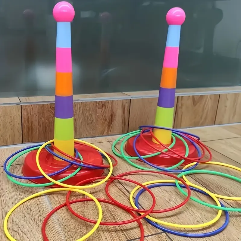 Colorful Rainbow Ring Throw Game for Teenagers-Durable Pet Material, Interactive Indoor/Outdoor Toys with Bright Multicolor Rings and Dome Type-Ideal Gift for Teenagers, Toys