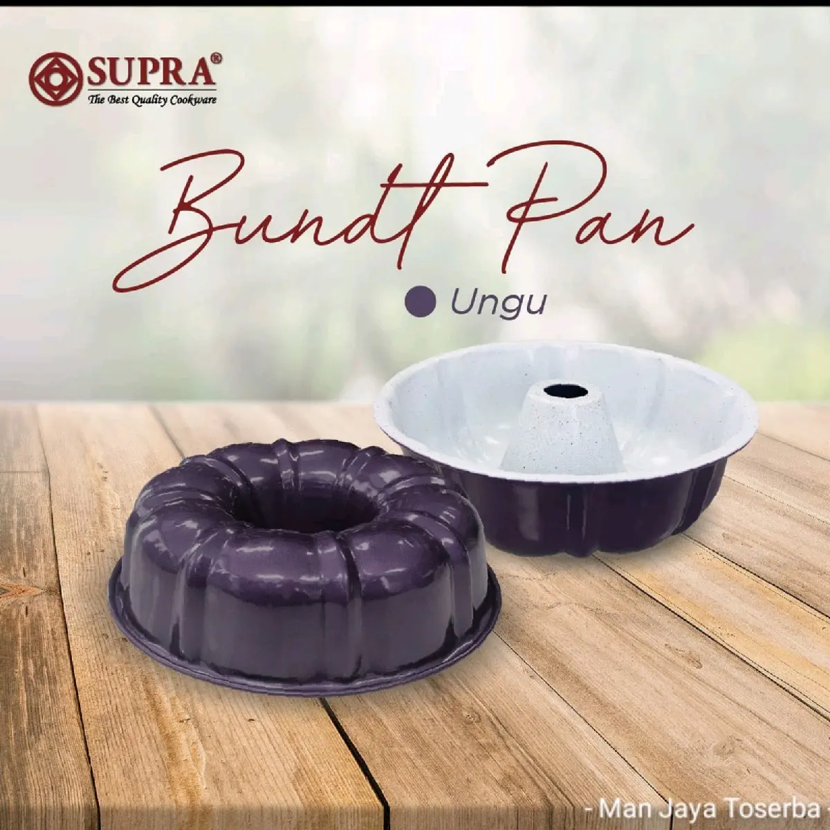 Supra Bundt Pan Loyang Cetakan Bolu Kue 24cm Ungu Purple