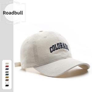 ROADBULL新しいしいアウトドアスポーツを使うメンズ日よけ野球帽,秋冬レディースファッション人気のあるのあるのレトロな本文の刺繍りキャップ