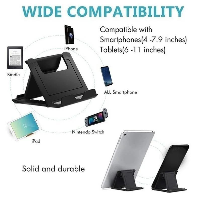 Foldable Tablet & Phone Holder, 1 Count Adjustable Desktop Tablet & Phone Stand, Lightweight Tablet & Phone Holder for Home Office, Tools And Gadgets 2