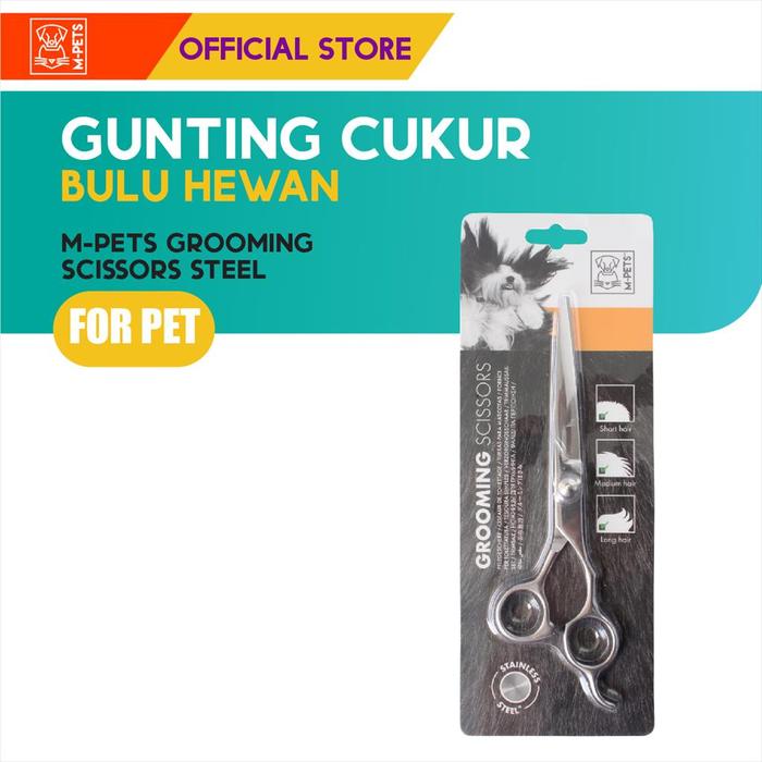 Gambar M-Pets Grooming Scissors Steel / Gunting Bulu Anjing Kucing dari M-Pets Volk Pets Indonesia Kota Tangerang Tokopedia