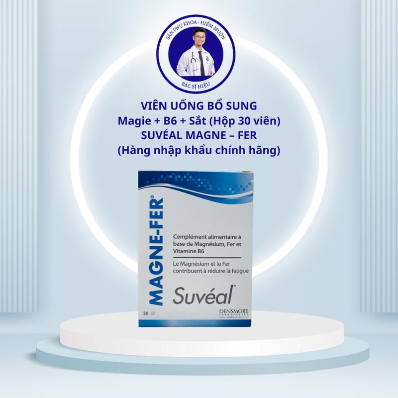 VIÊN UỐNG BỔ SUNG:  Magie + B6 + Sắt (Hộp 30 viên) SUVÉAL MAGNE – FER (Hàng nhập khẩu chính hãng)