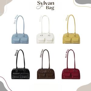 กระเป๋าสะพายไหล่สำหรับผู้หญิง, กระเป๋าบอสตัน, แฟชั่นอินเทรนด์, มีให้เลือก 5 สี, ทำจากหนังคุณภาพสูง, กระเป๋าใต้วงแขน hand  bag shoulder  bag กระเป๋า  caseharden  สี  น้ําตาล ci celle เตาผิง