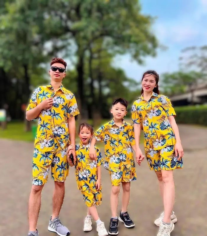 [Xưởng Xả Kho] Bộ Sơ Mi Đi Biển Họa Tiết  Nổi Bật  - Sơ Mi Hoa Lá - Sơ Mi Du Lịch - Áo Nhóm Team Building- Đủ Size Nam Nữ- - Kate Voi Top Women 0