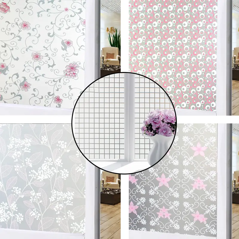 45*100CM 3D Window Sticker Frosted Glass Sticker Wallpaper Dinding Privacy Anti-Static Self-Adhesive Office Bathroom Home Decoration