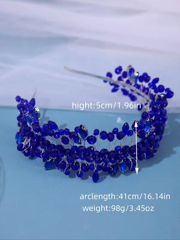 Rhinestone Decorated Alloy Bridal Headband, Elegant Baroque Design Hair Hoop for Wedding Bridal Party Formal Occasions 1