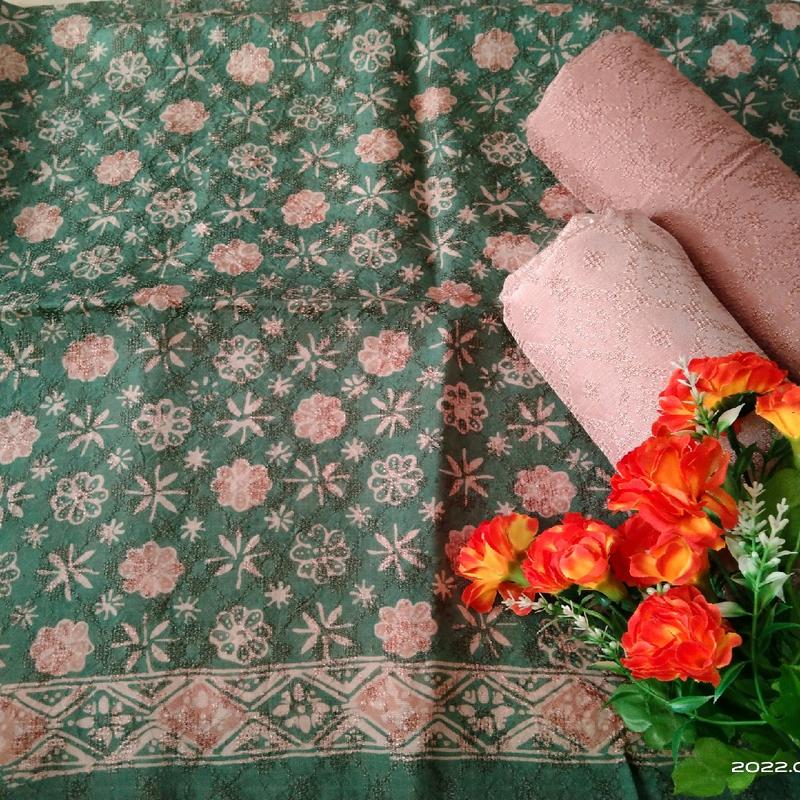 KAIN BATIK VISCOSE SEMI SUTRA VISKOS CAP SEMI TULIS SETELAN FISKOS POLOS BATIK FARIZA CIREBON SOFT PASTEL CERAH 2