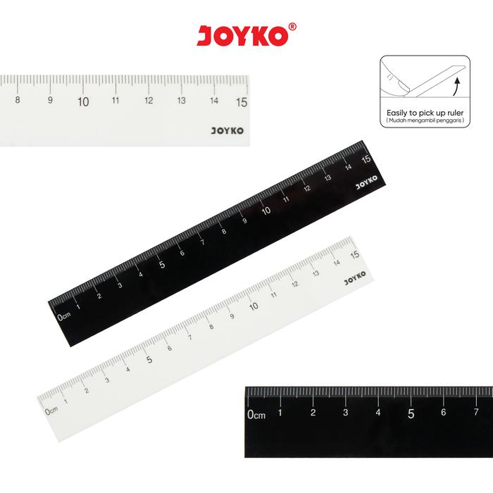 Promo Acrylic Ruler Penggaris Akrilik Joyko RL-302 - Black - Jakarta ...