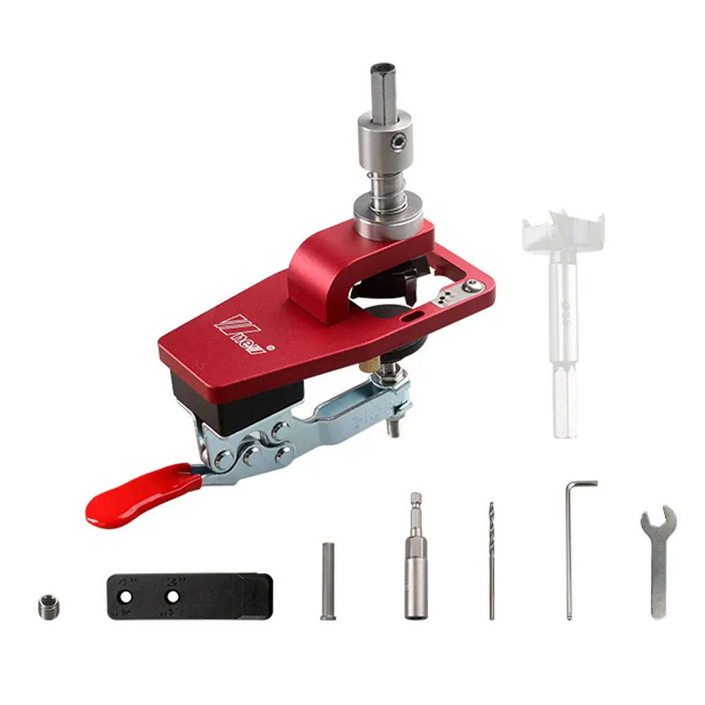 35mm Hinge Boring Tool Hinge Hole Puncher Woodworking Hole Drilling Guide Locator with Fixture Metal Hole Opener