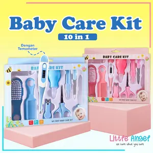 BABY CARE NAIL KIT SET TERMO  Alat Perawatan Bayi 10in1 Sisir Gunting Bayi Hadiah Lahiran Newborn Gift COD