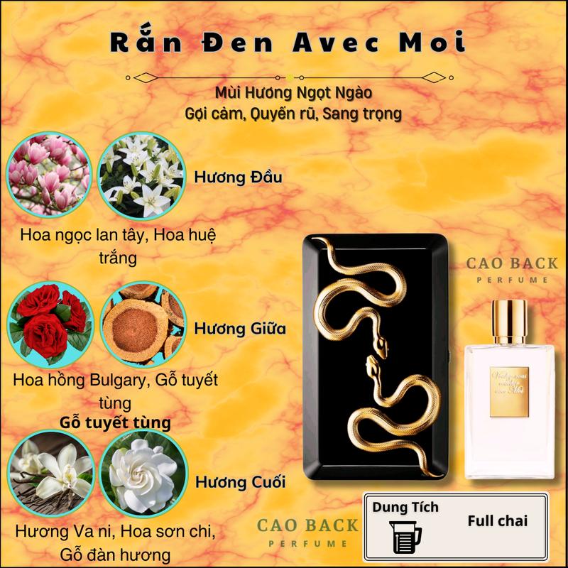Nước hoa Unisex Rắn Đen Avec Moi "phiên bản chai trắng" ngọt nhẹ nhàng, lôi cuốn, tinh tế