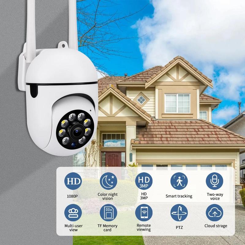 Wireless Light Bulb Camera Security for Summer, HD 3MP Motion Sensor Home Security Camera, 2-way Audio & Night Vision Wireless Security Camera 7