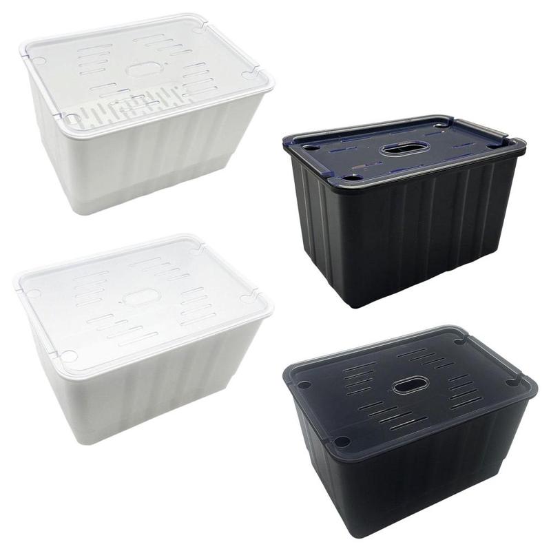 Turtle Habitat, Turtle Breeding Tank, Ventilation Feeding Hatching Container, Turtle Aquarium for Hatchling Chameleon 0