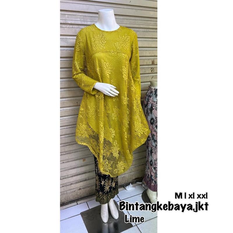 KEBAYA BRUKAT TUNIK MIRING KEBAYA TUNIK BROKAT KEBAYA TUNIK MODERN KEBAYA TUNIK 3