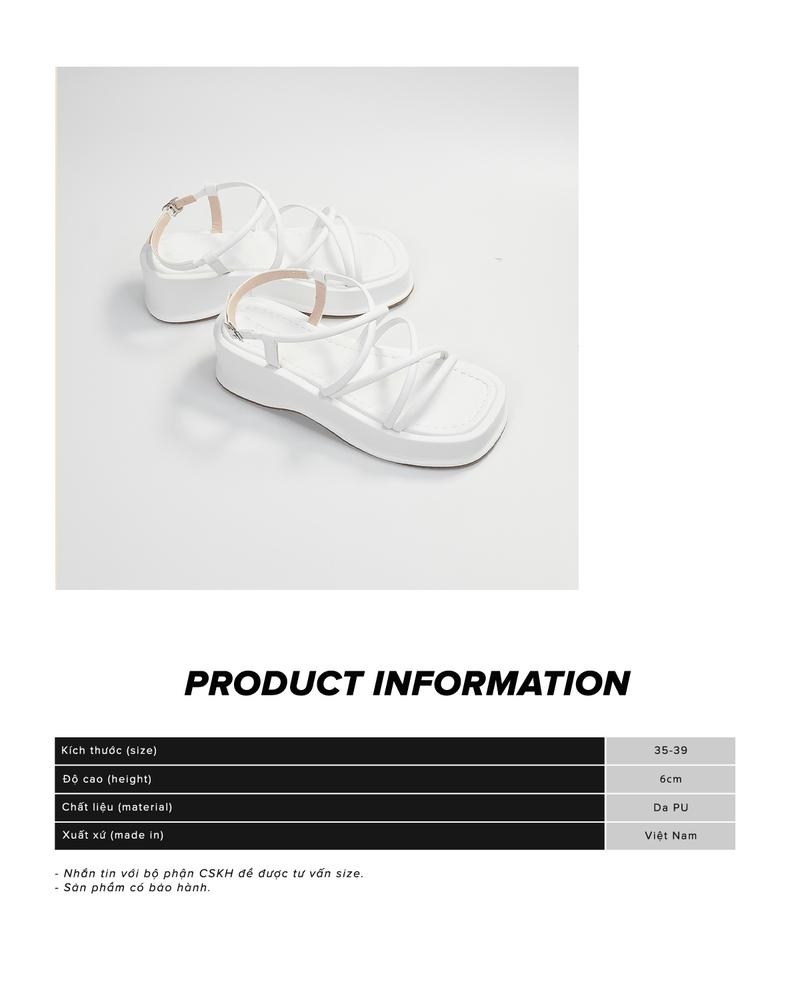 Product Introduction of EROSSKA - Giày sandal nữ đế xuồng dây quai mảnh cao 6cm màu nude - SB014 6