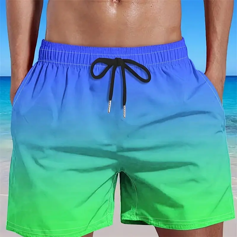 Men's 3D Graphic Geometry Beach Ice Shorts Holiday Hawaiian Swim Trunks Women Kids Quick Dry Casual Fashion Surfing Board Trunks