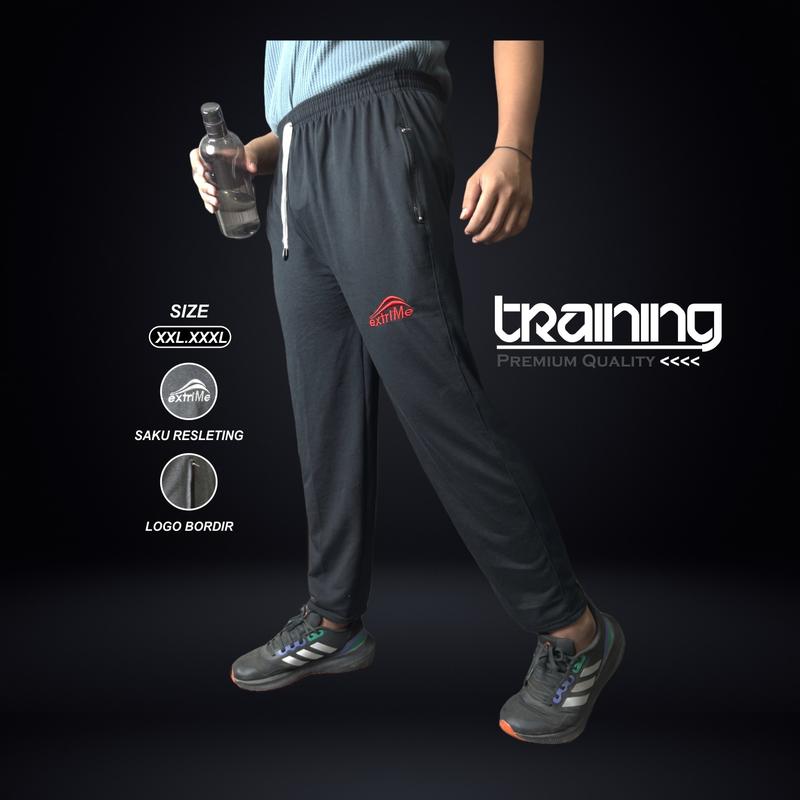 PROMO 90ribu dapat  3pcs Celana Olahraga Training Panjang Saku Resleting Sport 1