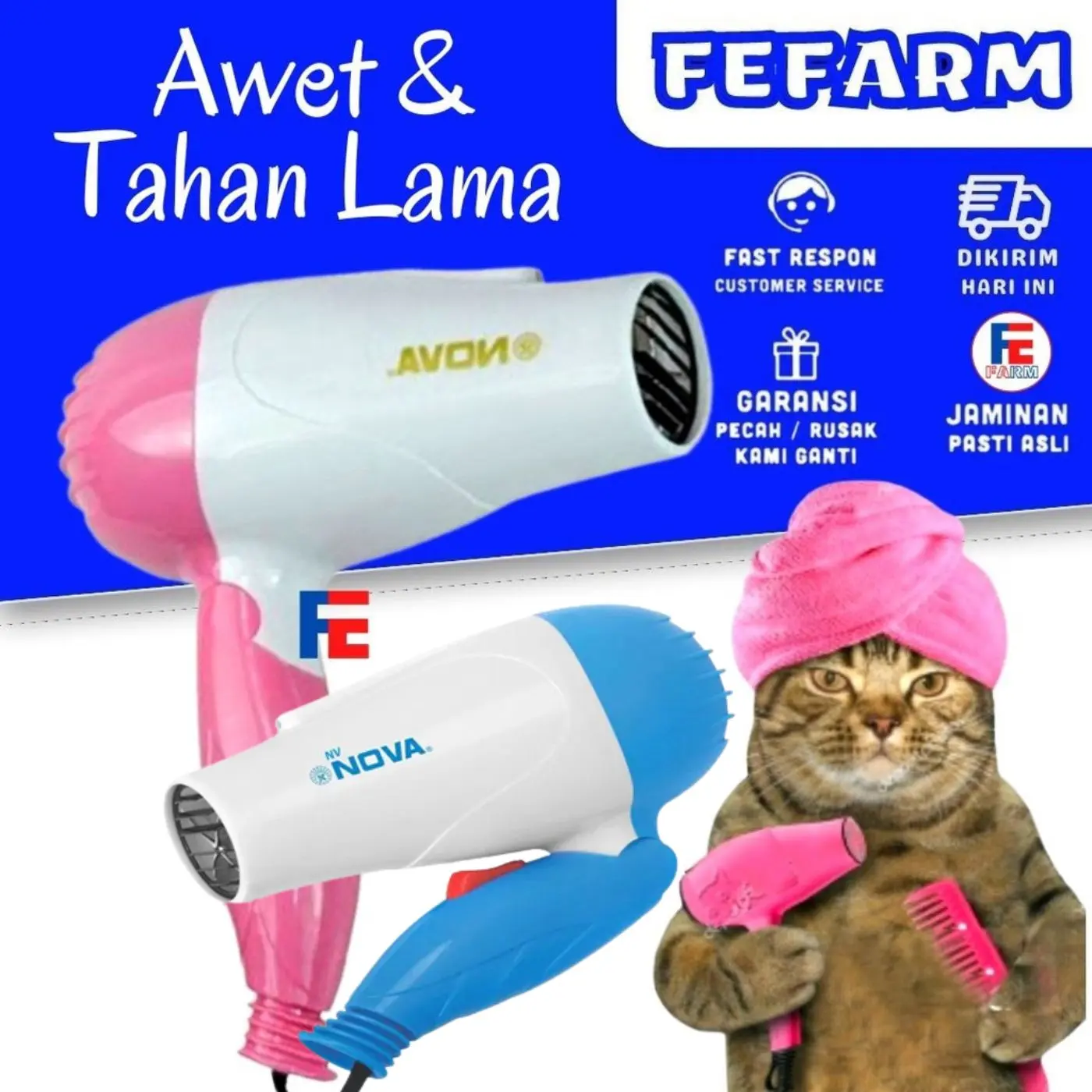 HAIR DRYER KUCING PENGERING RAMBUT BULU RAMBUT KUCING ANDA FEFARM