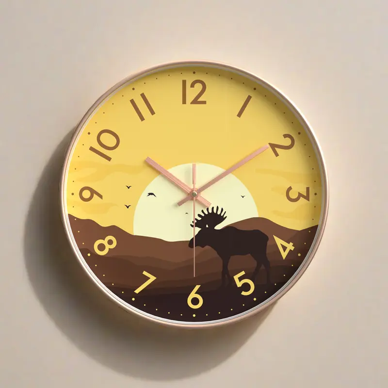 Dejavu Jam Dinding Aesthetic Modern Tahan Lama Bulat Digital Quartz Minimalis Elegant Tahan lama Awet HJD103 Round Digital 2