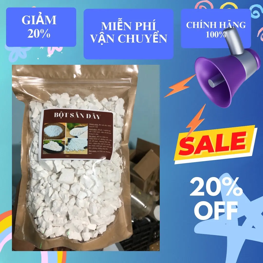 Bột sắn dây nhà làm Gói 1 kg Tự nhiên