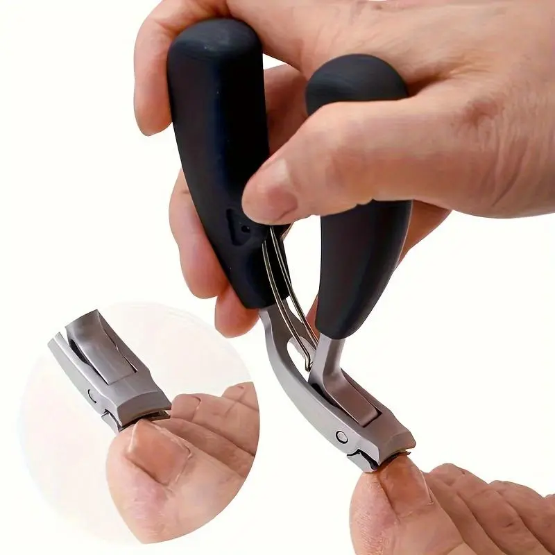 Modern Stainless Steel Fingernail Diagonal Nail Clippers with Concave Blade, Heavy-duty Nail Clipper with Precision Trimming for Men's Toenails