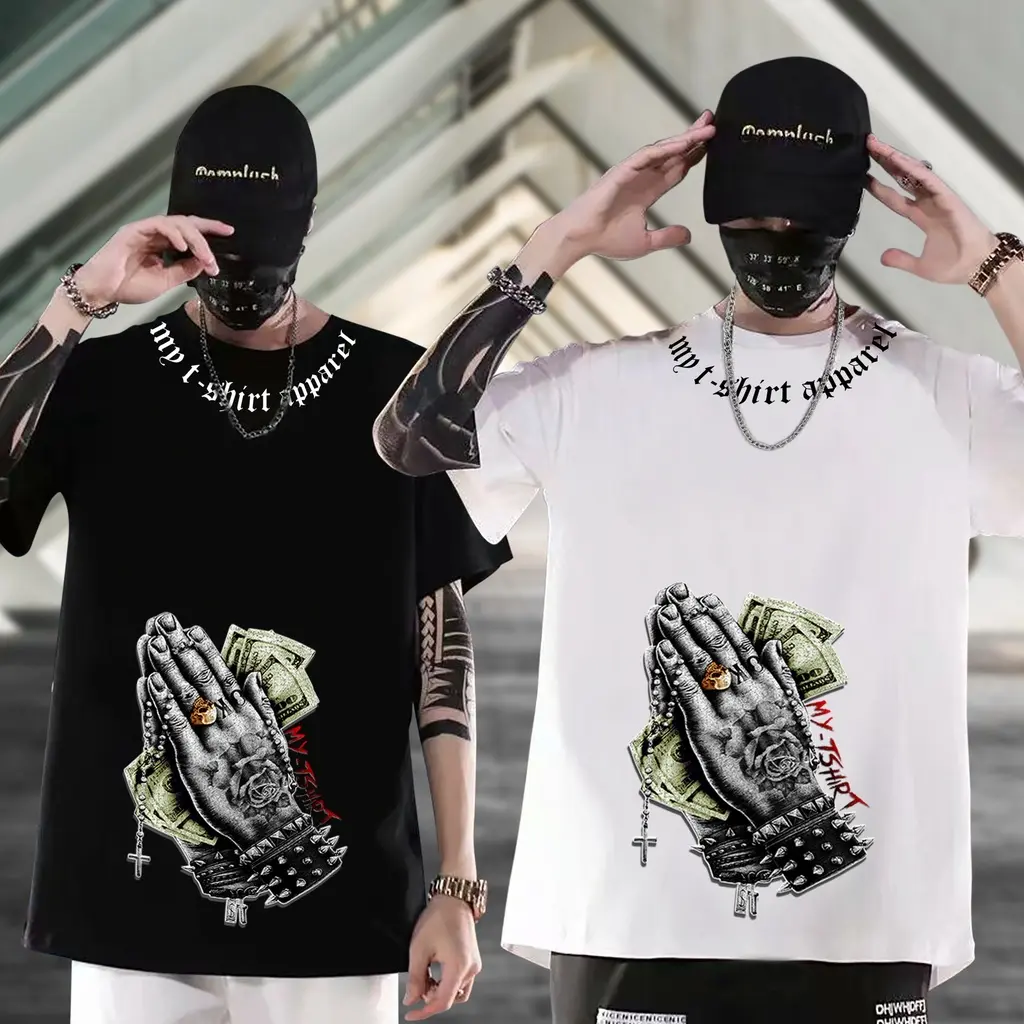 Angelie.esse | Kaos Oversize Pria Wanita Tshirt Distro Money Hand