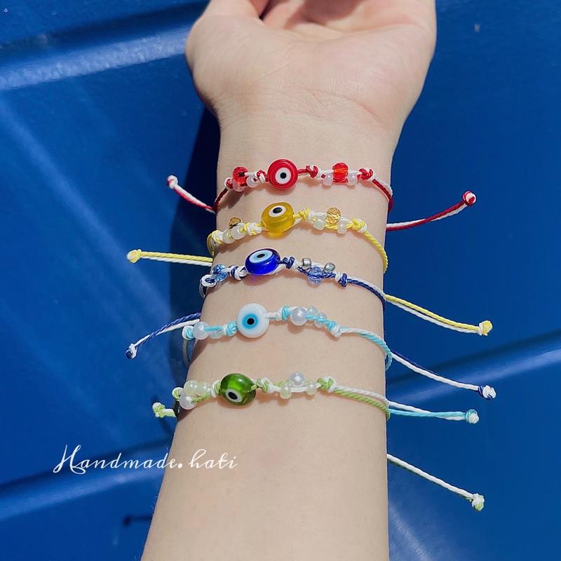  Vòng Tay Handmade Mắt Quỷ Phối Hạt Evil Eye Bracelets Phụ Kiện Vòng Nhóm Vòng Đôi 
