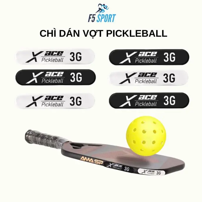 Miếng dán chì tăng trọng lượng vợt Pickleball, giúp dễ dàng điều chỉnh trọng lượng và cân bằng vợt