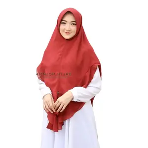 Khimar Syar’i Agniya Ceruty Babydoll Premium 2 Layer – Adem & Jatuh Anggun by amnion hijab