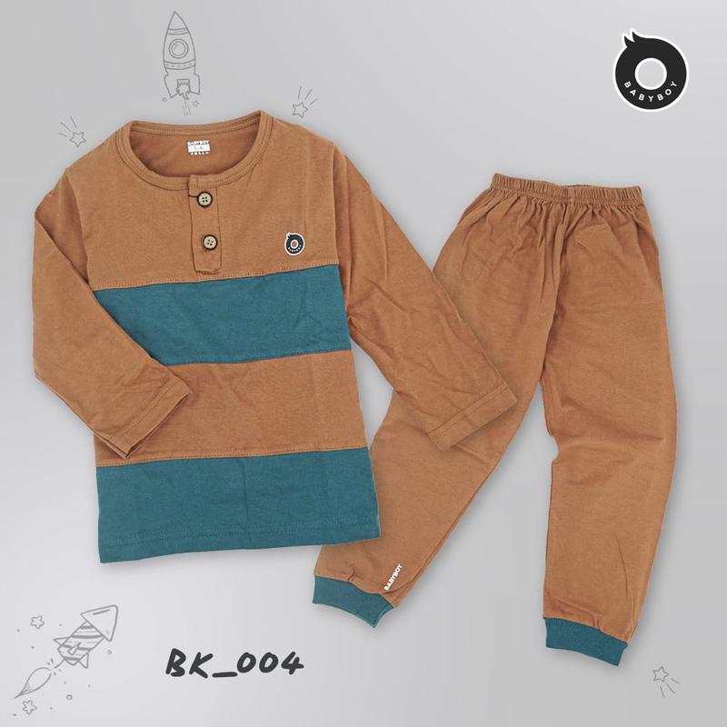 Baju Kaos Kombinasi Warna T Shirt Anak Laki Basic Premium Usia 9Bulan - 8Tahun 2