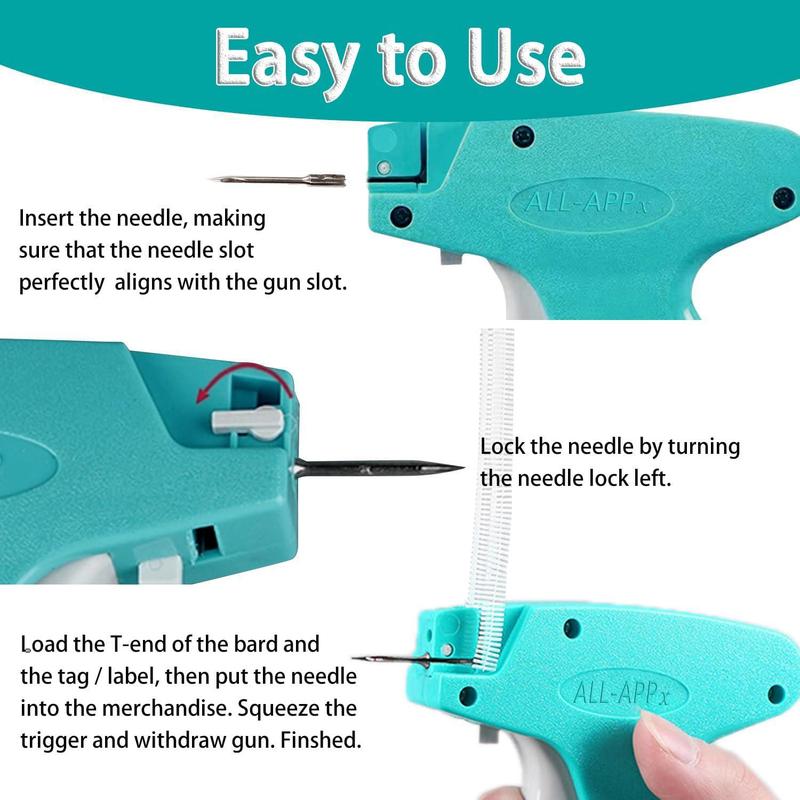 Quick Clothing Fixing Device, Mini Label Fixing Gun for Clothes, Equipped with 1500 Black and 1500 White Fasteners, Quick Clothing Fixing  Sewing Device, Handheld Sewing Machine, Home Essentials, Micro Label Fixing Tool for Clothes, Sewing Supplies Crafts