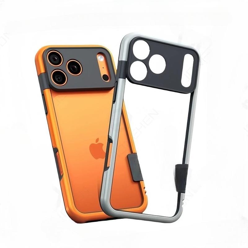 Ốp lưng khung silicone cao cấp với khả năng tản nhiệt cho iPhone Air/17 Pro Max/16/15/14 Plus, bao phủ toàn diện camera, chống sốc, kiểu bumper và ốp lưng mặt sau