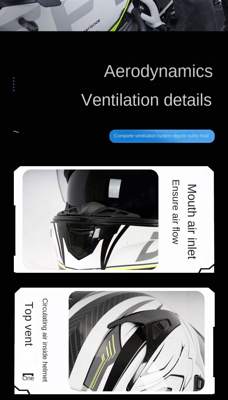 Product Introduction of Dot-809 Modular Helmet Double Lens Men's and Women's Summer and Autumn Traveling by Motorcycle Motorcycle 3C Motorcycle Large Tail Helmet Four Seasons 2
