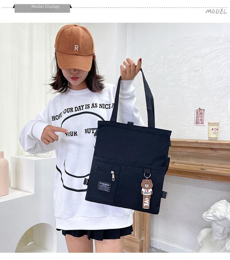 Product Introduction of Túi Đeo Vai, Phong Cách Hàn Quốc, Chất Liệu Vải Bố, Thích Hợp Cho Học Sinh Nữ, Phong Cách Dễ Thương Và Dễ Phối Đồ Thích Hợp Cho Khuôn Viên Học Sinh, Thích Hợp Cho Bạn Gái, Túi Cùng Mẫu, Túi Xách Bag Tote Chữ Nhật Hình Chữ Nhật 5