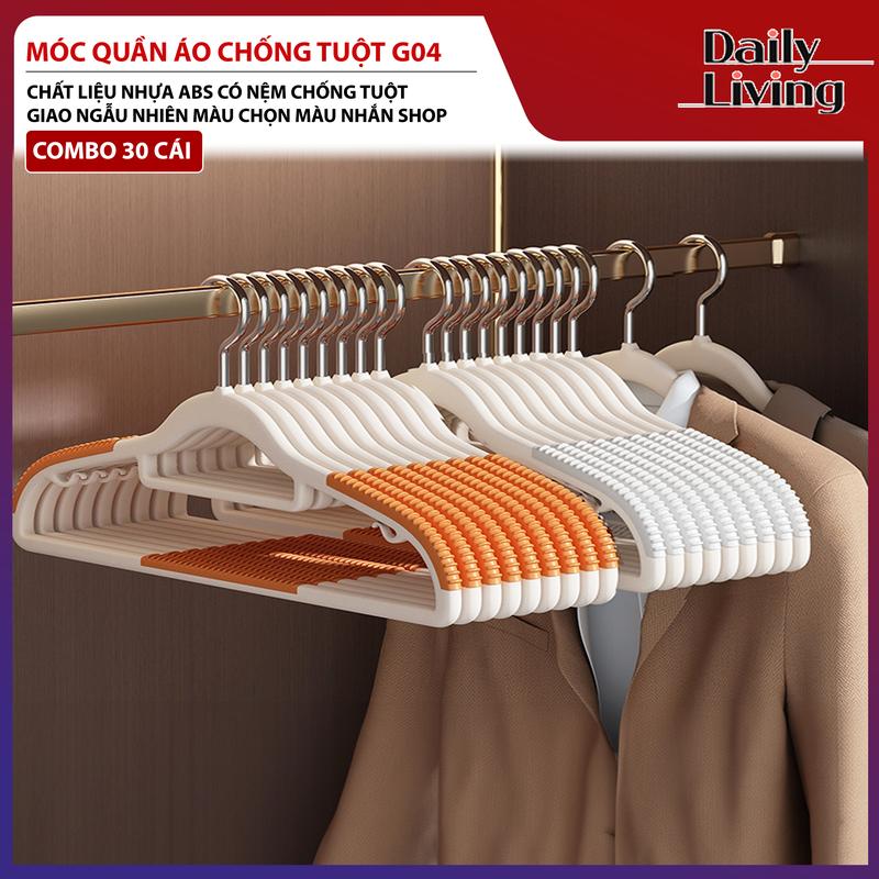 COMBO Móc Treo Quần Áo Chống Tuột G04 Móc Treo Đồ Đa Năng Chất Liệu ABS Có Đệm Chống Tuột Móc Treo Áo Bra, Áo 2 Dây, Móc Treo Quần Áo, Móc Treo Đồ Tiện Lợi Đa Năng moc