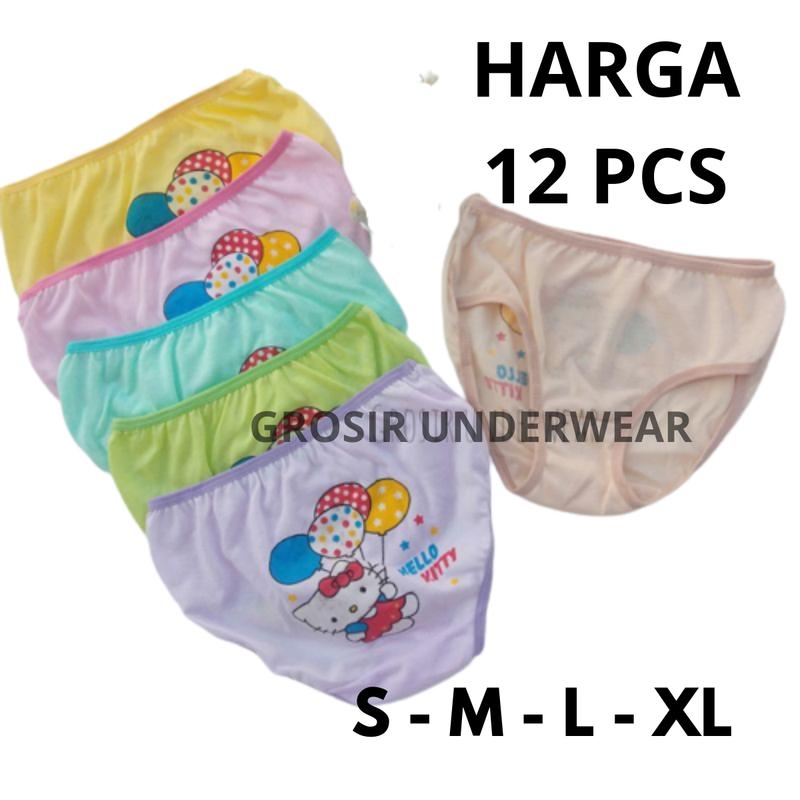 12 Pcs CD Essen Celana Dalam Anak Import 0