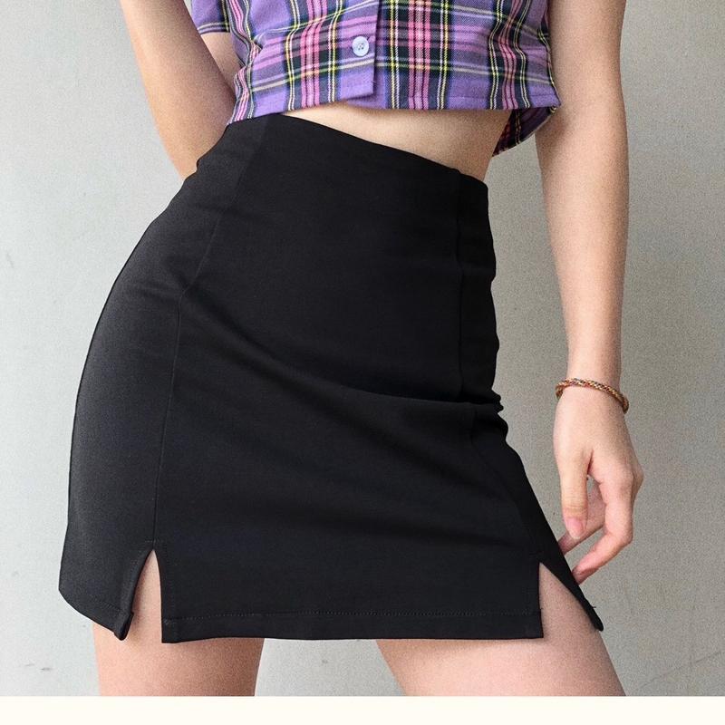 Chân váy bigsize nữ dáng ôm thiết kế xẻ 2 bên tạo điểm nhấn có quần bảo hộ và khóa kéo sau - CVX