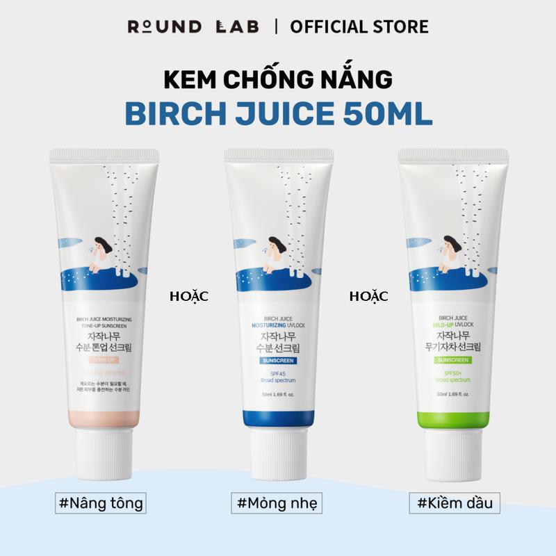 LIVE Kem Chống Nắng Round Lab Birch Juice Sunscreen 50ml