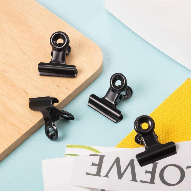 30 Pack Black Bulldog Clips 22mm Metal Food Packaging Clips, - TikTok