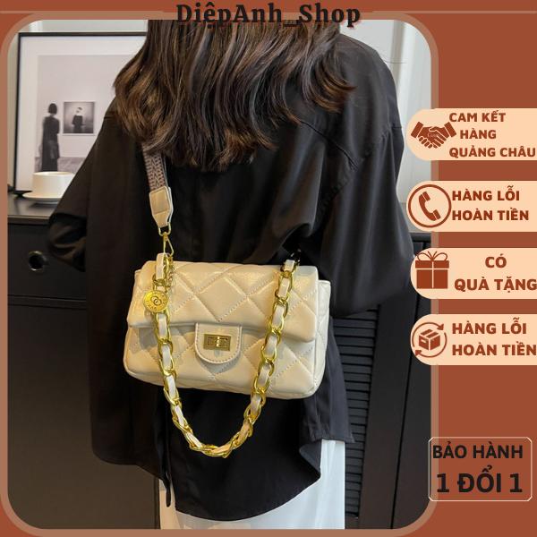 Túi xách nữ da mềm đeo vai kèm dây bản to đeo chéo thời trang phong cách hàn quốc T603 Bag Kem