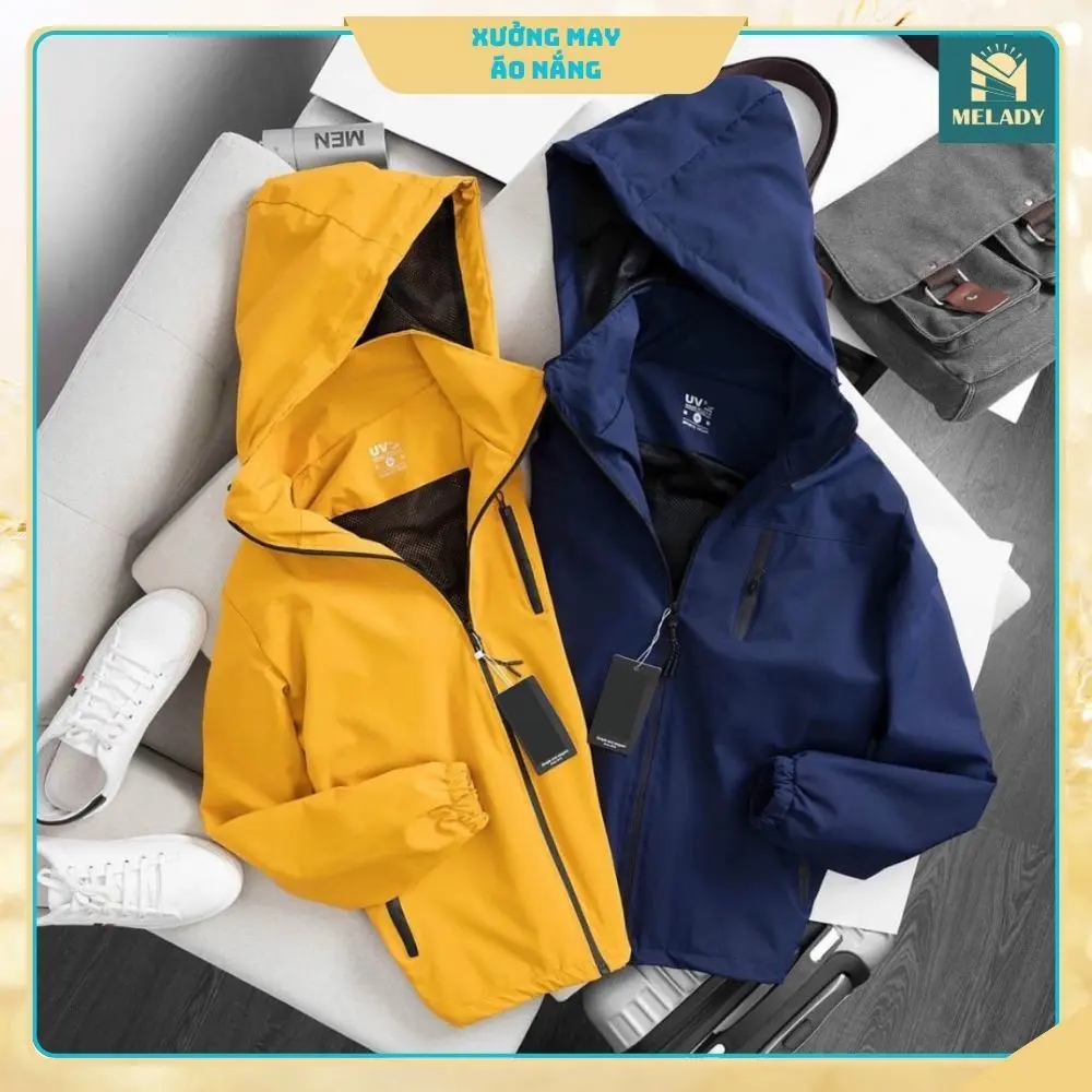 Áo khoác gió nam, nữ 2 lớp tráng bạc cao cấp, chống mưa, chống gió, ngăn tia UV tuyệt đối Menswear Jacket Dài Tay