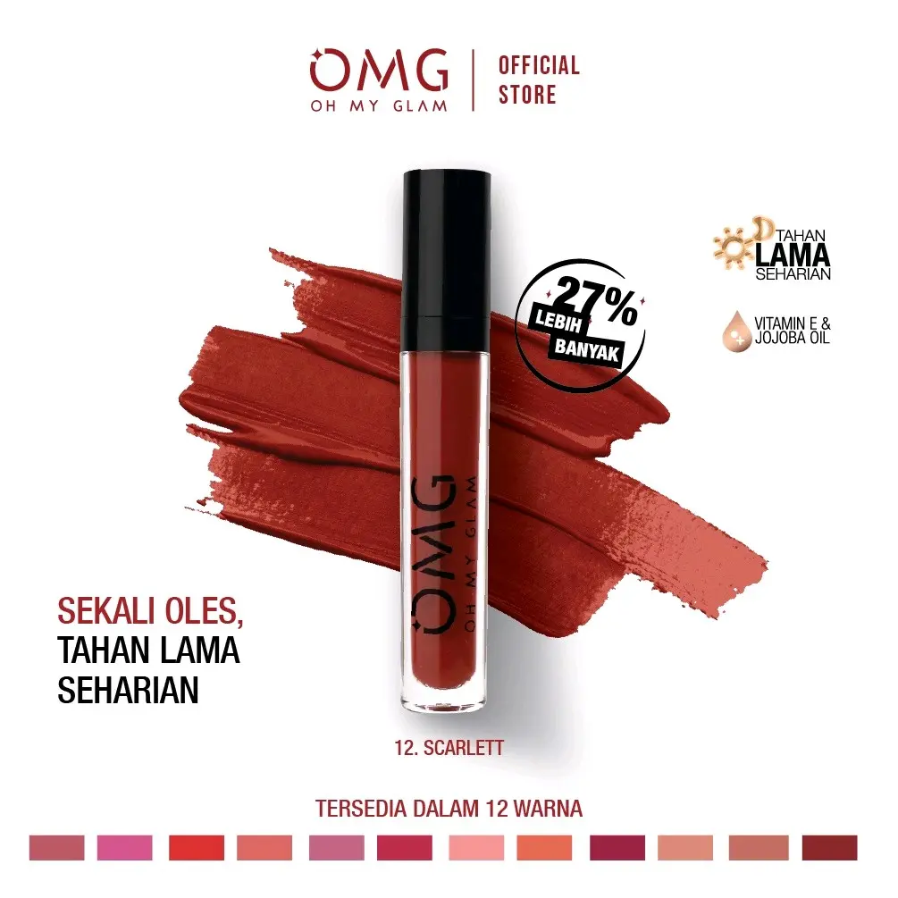 OMG Oh My Glam Matte Kiss Lip Cream 3.5gr - Lip Cream Matte 1-18 shade