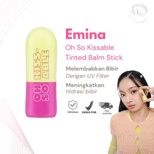BEST SELLER! Emina Oh So Kissable Tinted Balm Stick 3.4gr - Lip Balm Melembabkan Bibir Warna Natural, UV Protection, Lipbalm BPOM, Pelembab Bibir, Moisturizing, Pink Bonbons & Plum Candy