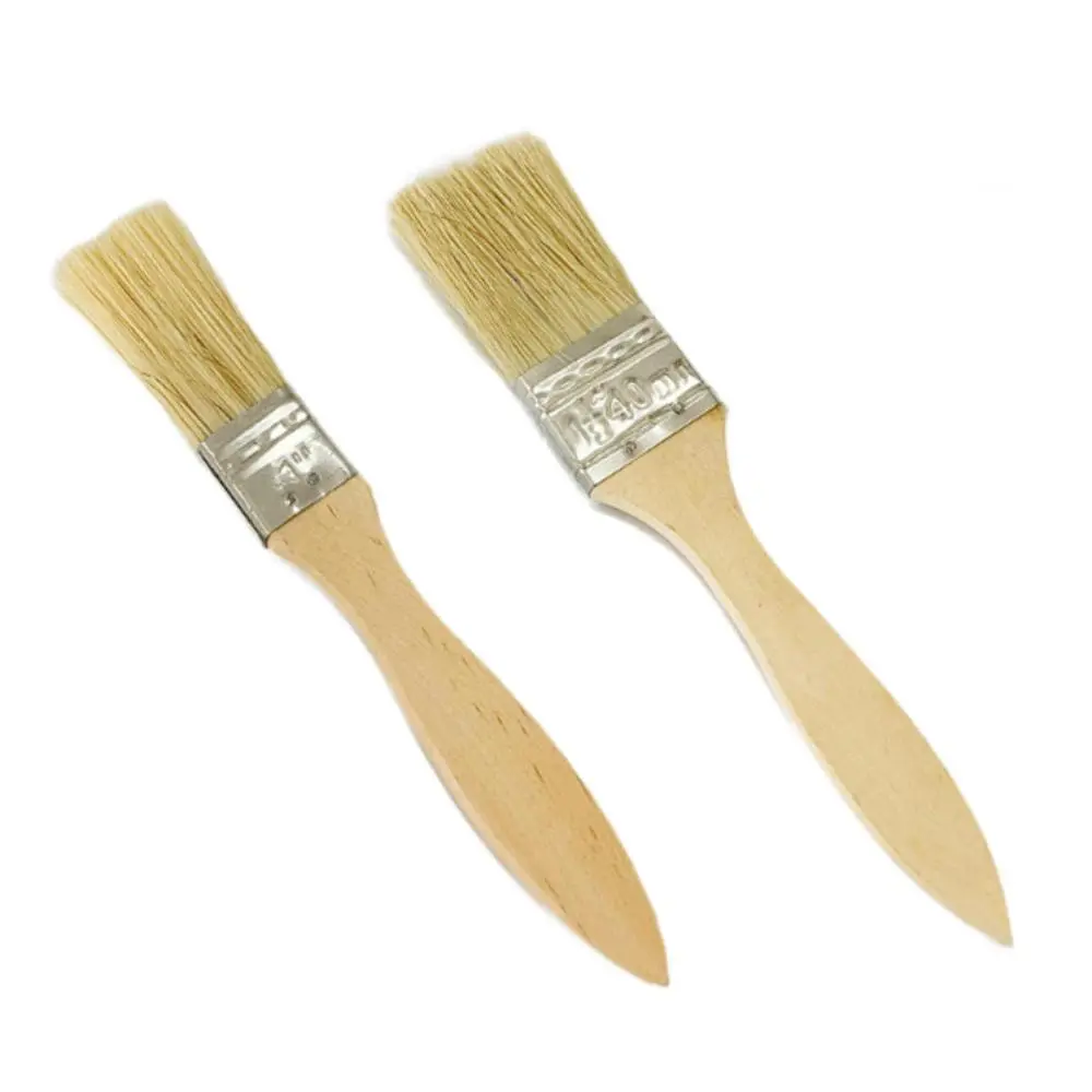 Household Paint Brush Professional Paint Tool Art Crafts Supplies Flat Brush Stain Brush for Varnish Oil Paint Watercolor Deck