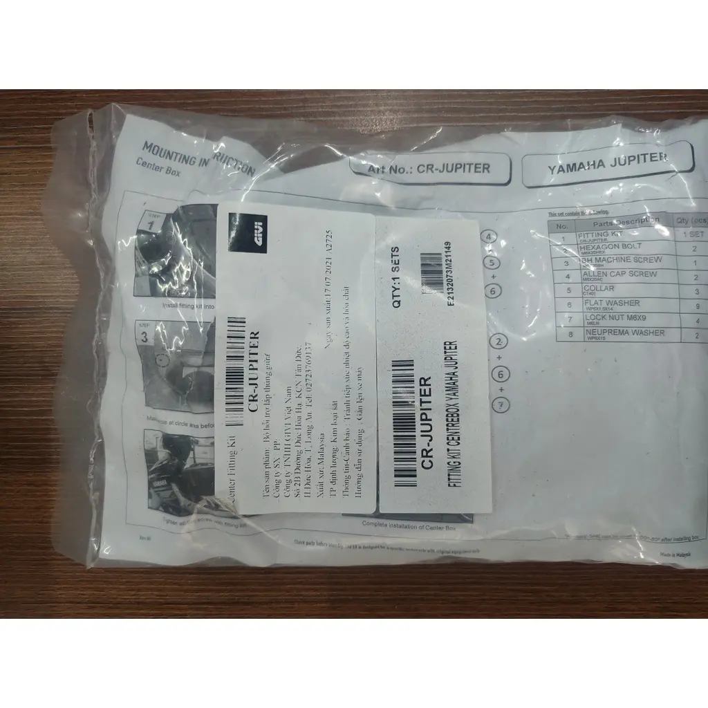 Pad lắp thùng Givi dành cho xe JUPITER