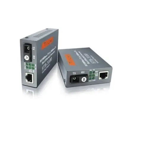 Fiber Optic to LAN HTB-3100 A+B Netlink FO to RJ45 Media Converter Adaptor Kabel 1